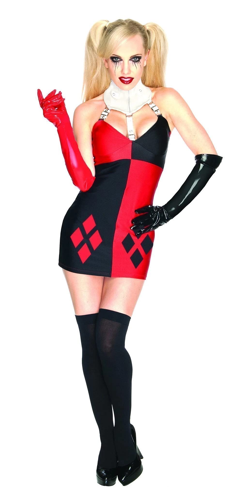 Rubie's 880687 Rubie's Official Super Villain Harley Quinn Dress Adult Costume - Ladies Large