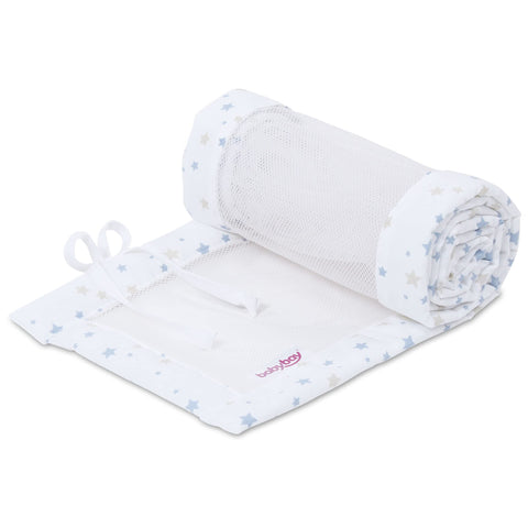 babybay babynest Mesh-PiquÃ© Suitable for Model Original, White starsmix Sand/Azure