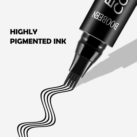 Boobeen Liquid Eyebrow Pen, Microblading Eye Brow Pencil with 4 Micro Tip, Waterproof Brow Pen Filler Creates Natural Brow Makeup, Long-lasting