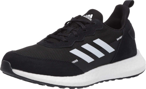 adidas Kids Unisex's RapidaLux Suede and Leather Running Shoe, core Black/FTWR White/Grey, 4 M US Big Kid