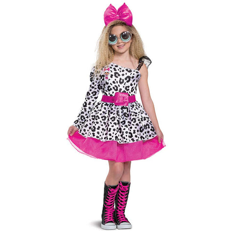 L.O.L. Surprise Diva Deluxe Girls' Costume, White, Size/(Ize/4-6X)