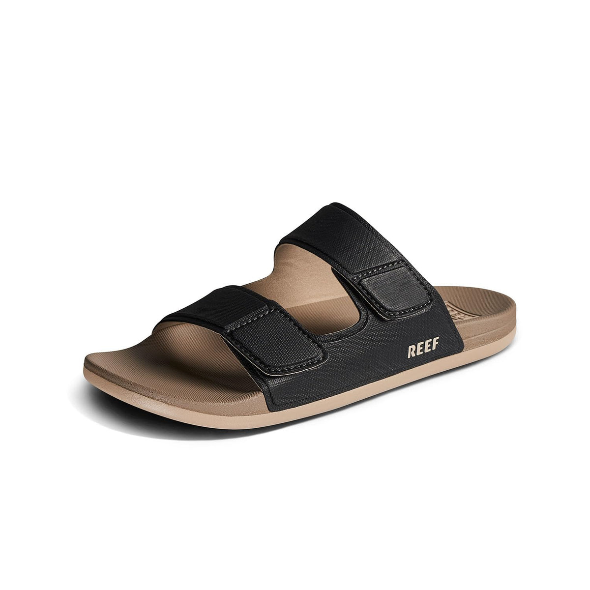 Reef Men's Cushion Tradewind Slide Sandal, Black/Fossil, 13