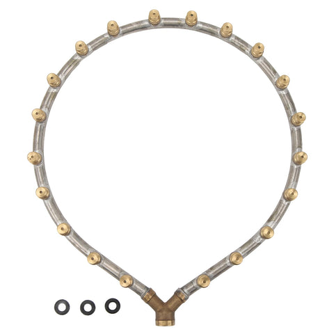 Multifunctional Annular Nozzle, G3/8 Female Thread Multi Head Ring Shaped Atomizing Nozzle, Rotating Nozzle for Garden Agricultural Irrigation(20 heads Heart shape)