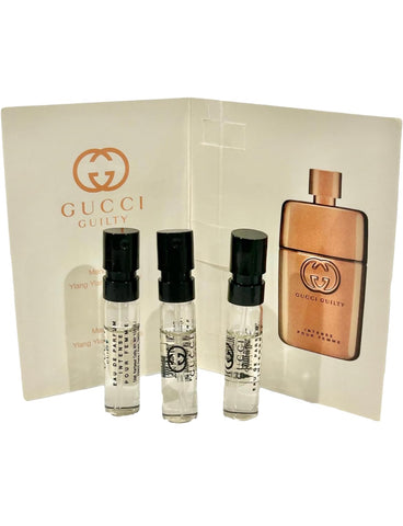 Gucci Guilty Intense Sample Perfume Women EDP Spray Pour Femme 1.5 ml / 0.05 oz - set of 3