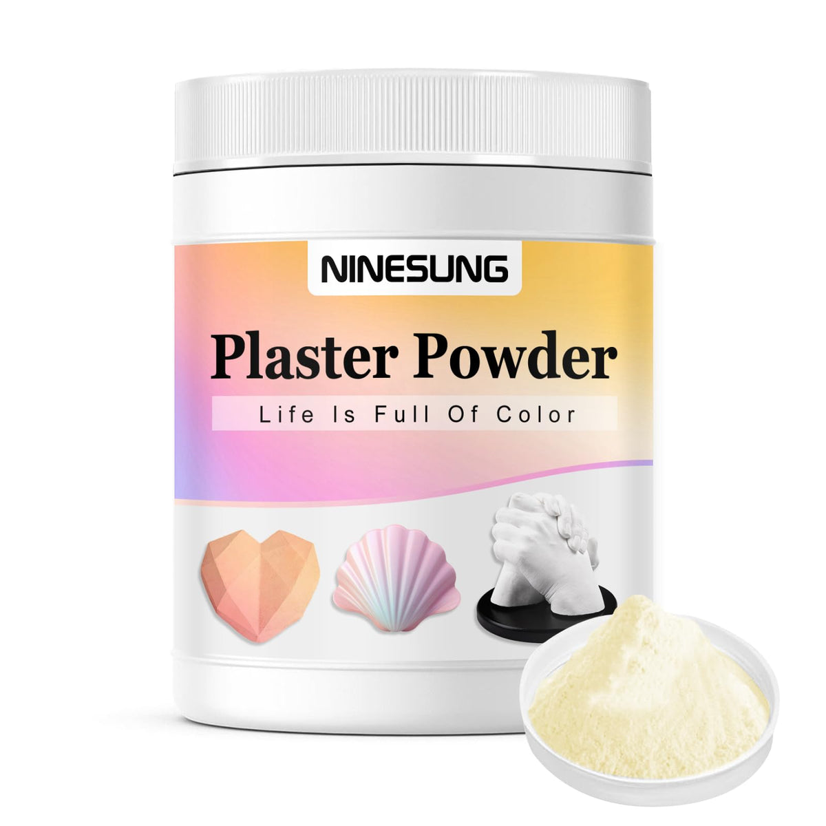 Plaster of Powder - Plaster of Paris, Yellow Gypsum Powder, Hand Mold Casting Powder, Just Add Water - 1 Pound Plaster Powder for Crafts, Sculpture, Diorama and Home Decor (Yellow)