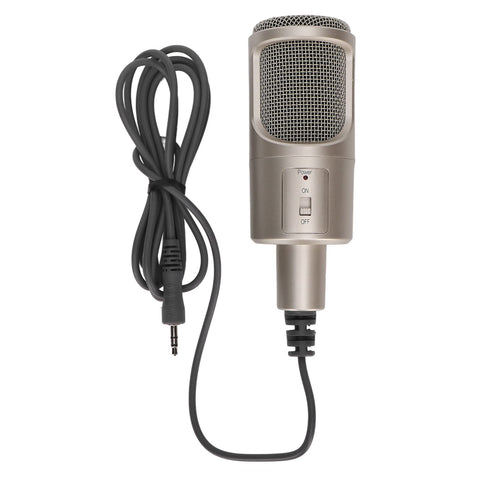 3.5mm Gaming Mic, 3.5mm PC Microphone High Sensitivity Portable Professional with Mic Stand for Vocals for Google Voice for Yahoo