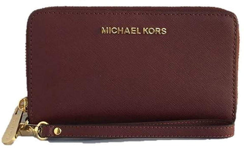 Michael Kors Jet Set Travel Large Multifunction Phonecase Wallet/Wristlet - Merlot