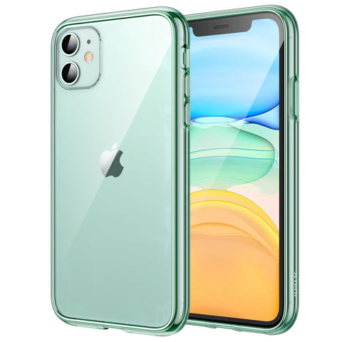 JETech Case for iPhone 11 6.1-Inch, Non-Yellowing Shockproof Phone Bumper Cover, Anti-Scratch Clear Back (Midnight Green)