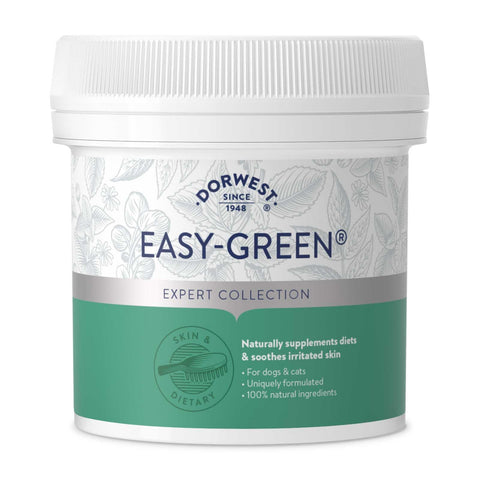 Dorwest Herbs Easy-Green Powder 250g, Super Green Raw Diet Supplement for Dogs, Itch Relief for Dogs and Cats - 100% Natural Supplement for Cats and Dogs with Allergies