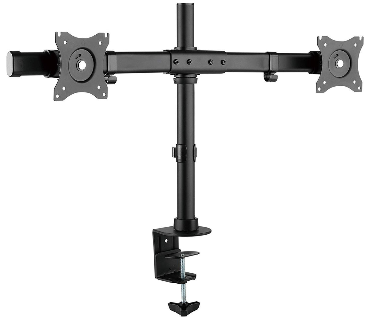 RICOO Dual Monitor Stand Tilt TS7811 Swivel 13-27 Inch VESA 75x75 100x100 Double Arm Mounting System LED LCD Screen Desk Mount Black