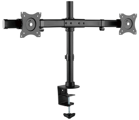 RICOO Dual Monitor Stand Tilt TS7811 Swivel 13-27 Inch VESA 75x75 100x100 Double Arm Mounting System LED LCD Screen Desk Mount Black