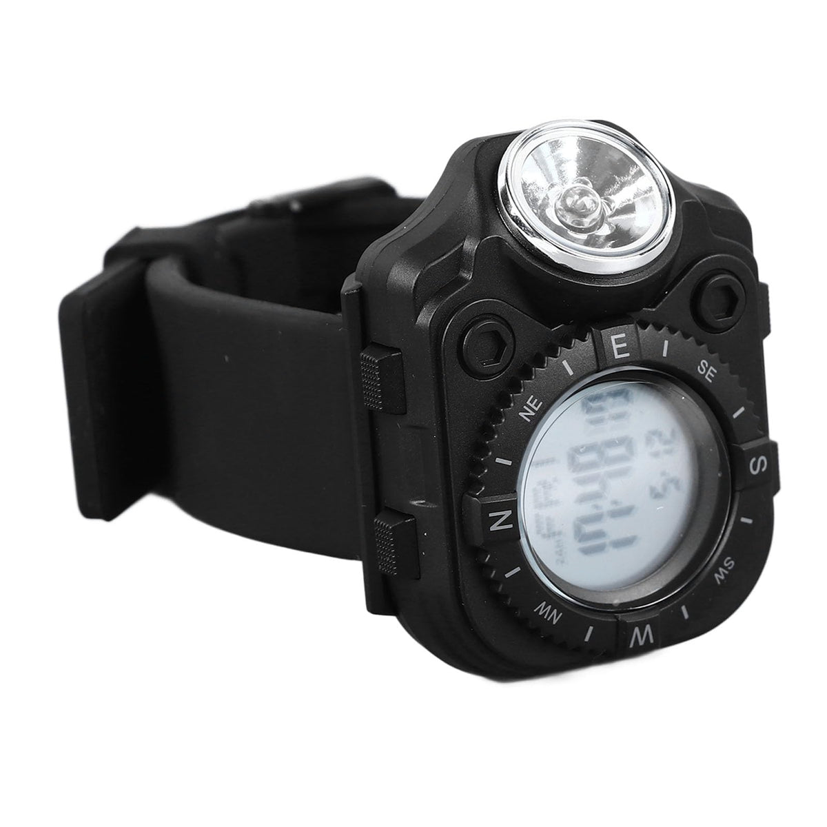 TARSHYRY Watch for Men with LED Flashlight,Smart Watch for Men with LED Flashlight 30M Waterproof Backlight EL Luminous Dual Time Display for Outdoor Camping Hiking