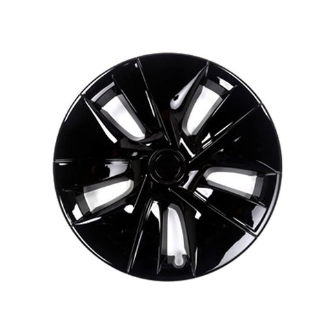CHYPAAK 4 Pcs/1 Set, 18 inch Wheel Full Cover Hubcap, Car Tyre Rim Accessories Original replacement, Compatible with Tesla Model 3 2017-2023,Glossy Black