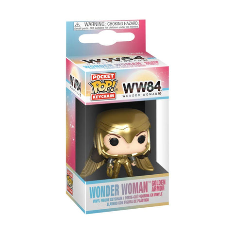 Funko Pop! Keychain: Wonder Woman 1984 - Wonder Woman Gold Power Pose, Multicolor, 2"