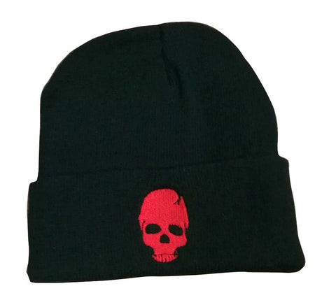 Agaruu Hip Hop Hat Punk Rock Mens Beanie Skull Knit (Red)