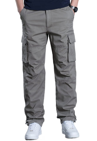 TIANBA Mens Outdoor Hiking Pants Military Cargo Pants Lightweight Tactical Casual Pants with Multi Pockets Grey 34