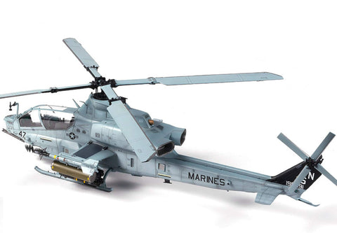 Academy 12127 1:35 Scale USMC US Marine Corps AH-1A Shark Mouth Plamodel Plastic Model Helicopter Airplane Kits Toy (Paint Not Included)