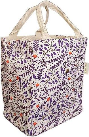 Earthsave Insulated Lunch Bag for Office Men & Women | Canvas Tiffin Bags for Office |Lunch Box Bag for Kids | Drawstring Lunch Bag