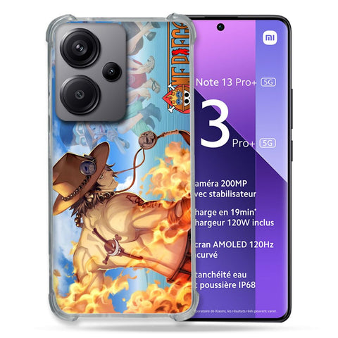 Reinforced Case for Xiaomi Redmi Note 13 Pro Plus 5G Manga One Piece Ace Color