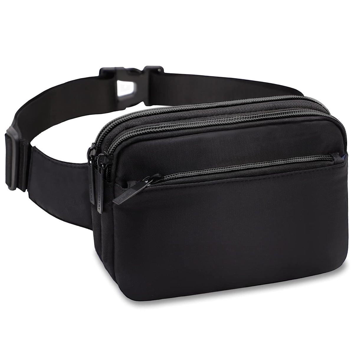 TINYAT Fanny Pack for Women Crossbody Fashion Belt Bag 3-Zipper Pockets Waist Bag Casual Bum Bag for Travel Hiking Cycling Party, T2016