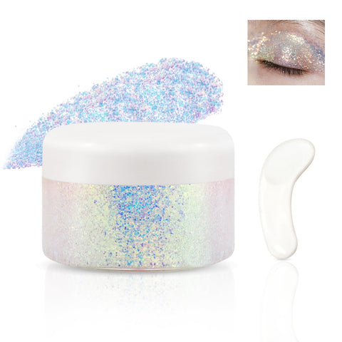 Boobeen Glitter Cream for Body&Face, Quick-Drying Liquid Cream Eyeshadow, Long Lasting Sparkling Eye Glitter Makeup for Party Halloween Festival