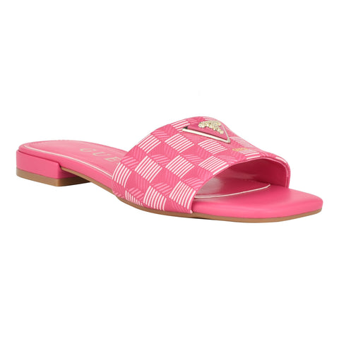 GUESS Women's TAMED Flat Sandal, Fuschia Pink 660, 8.5