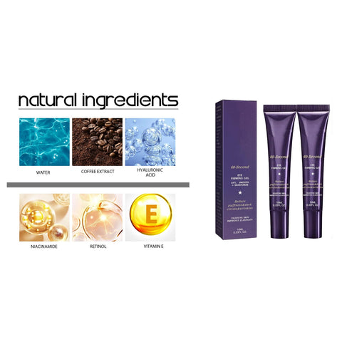 Generic 2Pcs 60-Second Eye Firming Gel, 60-Second Eye Defying Tinted Firming Gel, Eye Tightening Serum Instant, Instant Firming Eye Cream,Instant Face Lift Serum