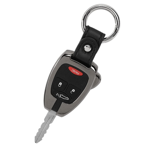 JeCar Key Fob Cover Case Aluminum Alloy Key Shell Protection Accessories Compatible with Jeep Wrangler JK JKU 2007-2018/Compass 2008-2016/Patriot 2011-2016, Gunmetal Grey