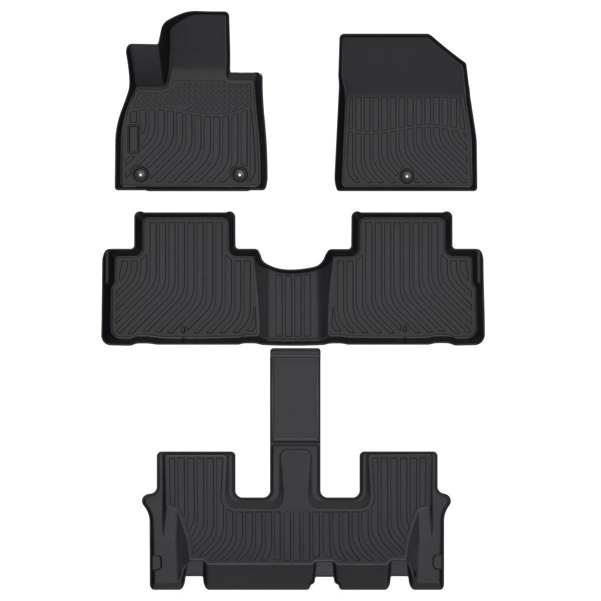 Cartist Floor Mats Fit for 2020-2023 2024 2025 Hyundai Palisade 7 & 8 Seats All Weather Floor Liners for Palisade Fits Bench and Bucket Seats TPE Heavy Duty