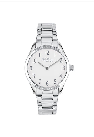 Breil Kyla EW0704 Women's only time Watch, White Steel Background with Crystals