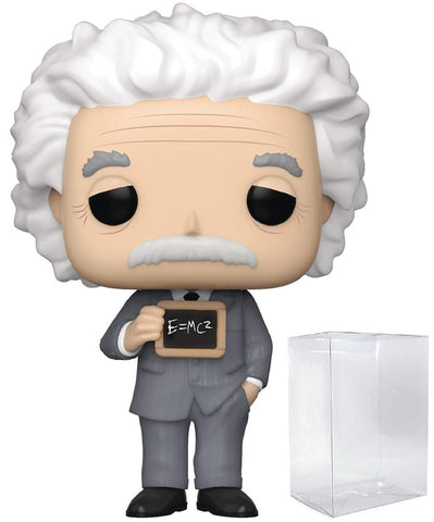 POP Icons: World History - Albert Einstein Funko Vinyl Figure (Bundled with Compatible Box Protector Case), Multicolor, 3.75 inches