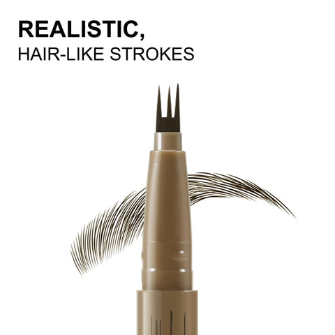 Boobeen Micro Eyebrow Pencil Makeup, Waterproof 3 Fork Eyebrow Liquid Brow Pen, Creates Long Lasting Natural Eye Liner