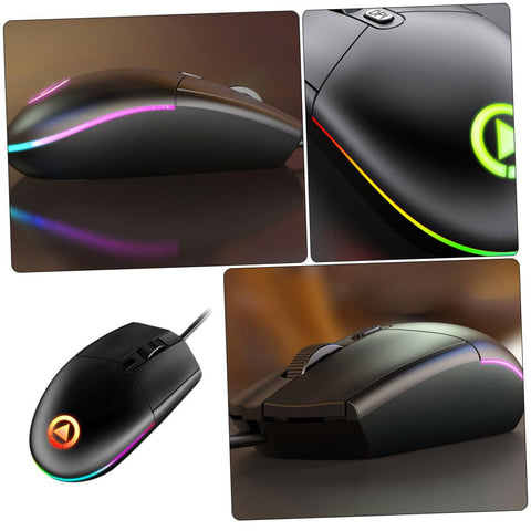 UKCOCO Wired Gaming Mouse Silent Computer Mobile Mute Wired Ergonomic Optical USB Wired Wireless Mice Optical Mice Game Playing Lapdesk Breathing Light Gaming Mouse Abs Notebook Work Led