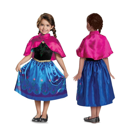 Disguise 129909M-EU-6 Anna Traveling Classic (Eu) Dress Up Costume, Girls, Multi