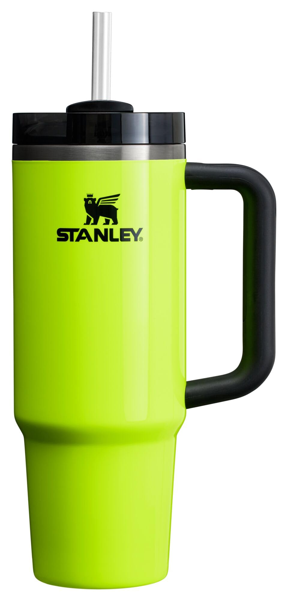 Stanley Quencher H2.0 FlowState Stainless Steel Vacuum Insulated Tumbler with Lid and Straw for Water, Iced Tea or Coffee, Smoothie and More, Neon Yellow, 30 OZ, 10-12551-029