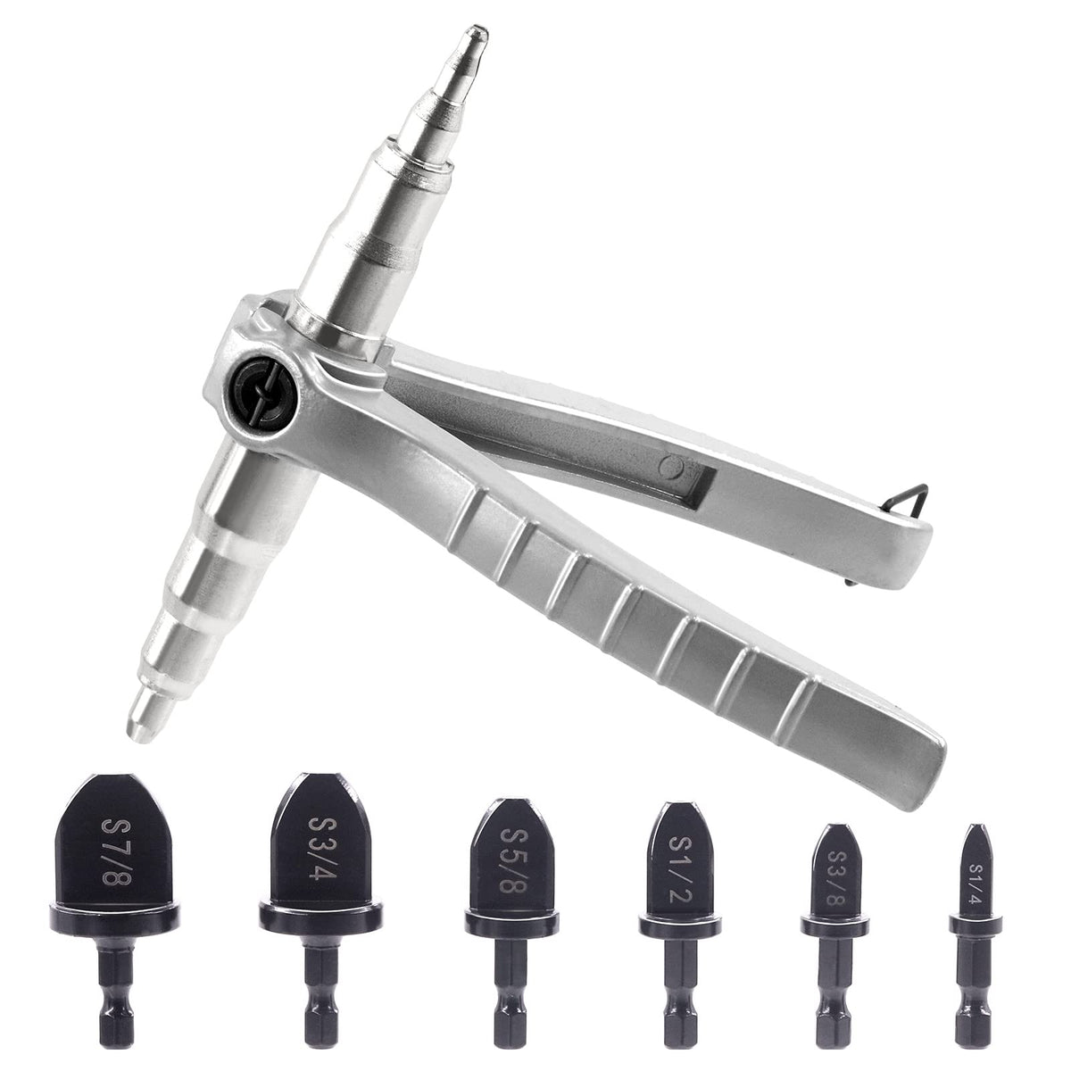 Mardatt 7Pcs Manual Copper Tube Expanding Tool with 1/4'' 3/8'' 1/2'' 5/8'' 3/4'' 7/8'' Copper Tubing Tool Bit Universal Hand Refrigeration Tools for Air Conditioners Repairing