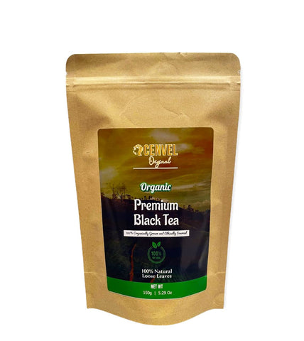 CENVELÃƒÆ’Ã†â€™ÃƒÂ¢Ã¢â€šÂ¬Ã…Â¡ÃƒÆ’Ã¢â‚¬Å¡Ãƒâ€šÃ‚Â® Organic Loose Leaf Black Tea | Luxury Ceylon Tea | Freshly Harvested | 100% Pure Natural Tea Leaves | Serve as ICED Tea or Brew Hot | Kombucha Tea | (150g, Loose Black Tea)