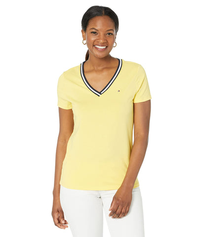 Tommy Hilfiger Women's V-Neck Tee, Iconic Snapdragon, XL