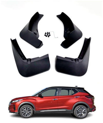 WGGDRAQQ 4pcs Mud Flaps Splash Guards Fits Nissan Kicks 2017-2023 Front Rear Auto Car Accessories