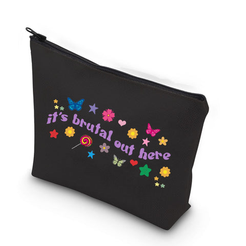 XYANFA Singer Makeup Bag Fans Gift singer Cosmetic Bag for Girls Music Lover Gift, brutal out here, Fashion
