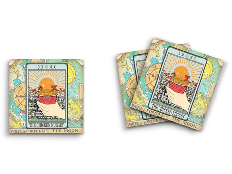 Butler in the Home Sticky Notes 12 Pack 3"x3" 50 Sheet Count Per Pad, The Chicken Nugget Funny Tarot Cards, Cute Funny Memo Note Pads Stationery Journal Planner Paper