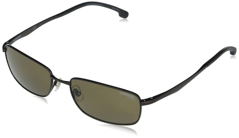 Carrera Men's 8043/S Rectangular Sunglasses, Brown/Polarized Bronze, 56mm, 18mm