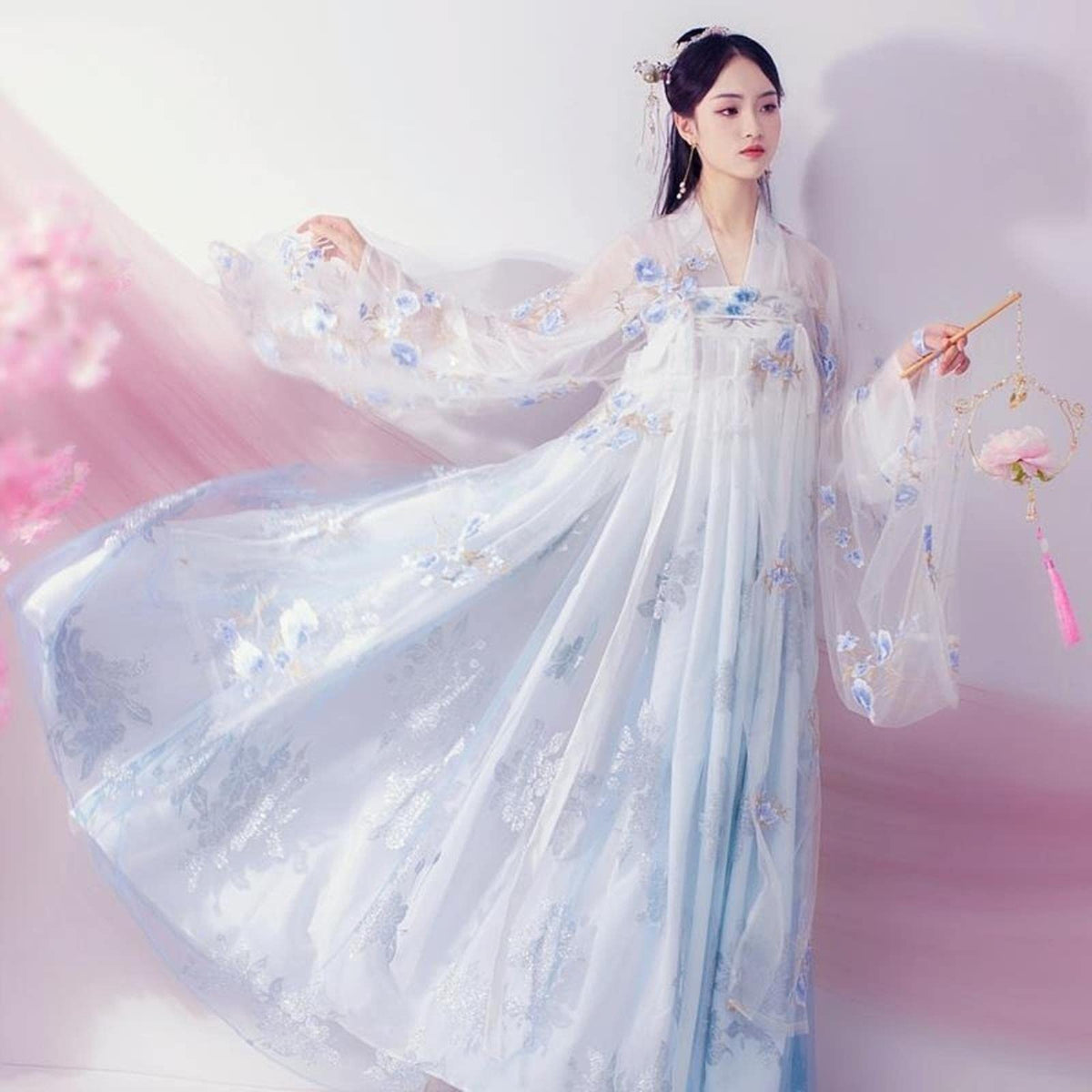 MOOCO MORNING 2022 Traditional Chinese Dress for Women Phoenix Party Embroidery Cosplay Fairy Hanfu Cheongsam Dance Year Costumes for