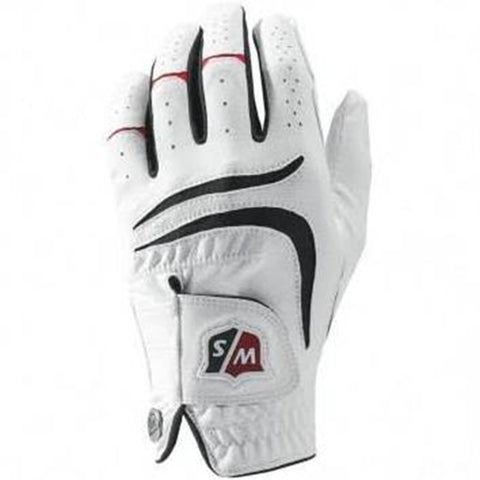 Wilson Staff Men's Grip Plus Golf Glove, Left Hand, White, Large