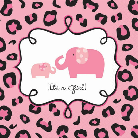"It's a girl" Sweet Safari Beverage Napkins