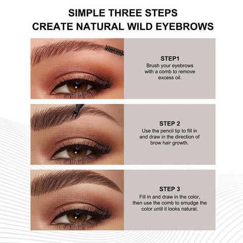 Generic Eyebrow Pencils for Women, Waterproof Eyebrow Pen for Eye Makeup, 2 Point Positioning Eyebrow Pencil, Easy to Create Natural Full Eyebrows Waterproof, Sweat-Proof (Coffee Brown)