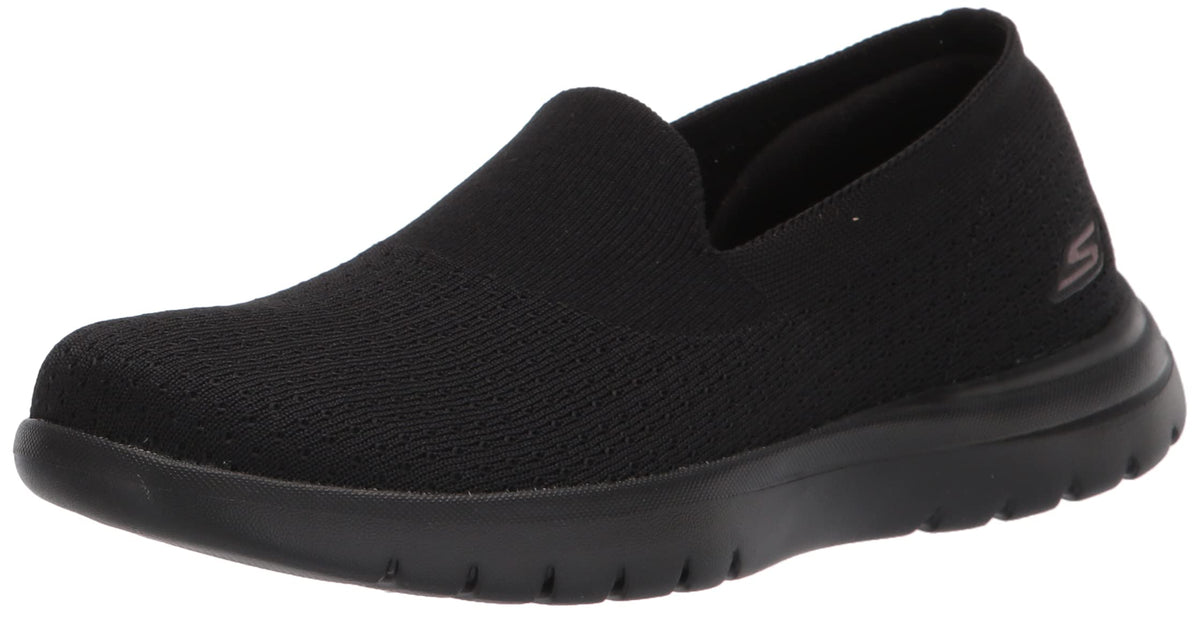 Skechers womens Loafer Flat, Black, 10 US
