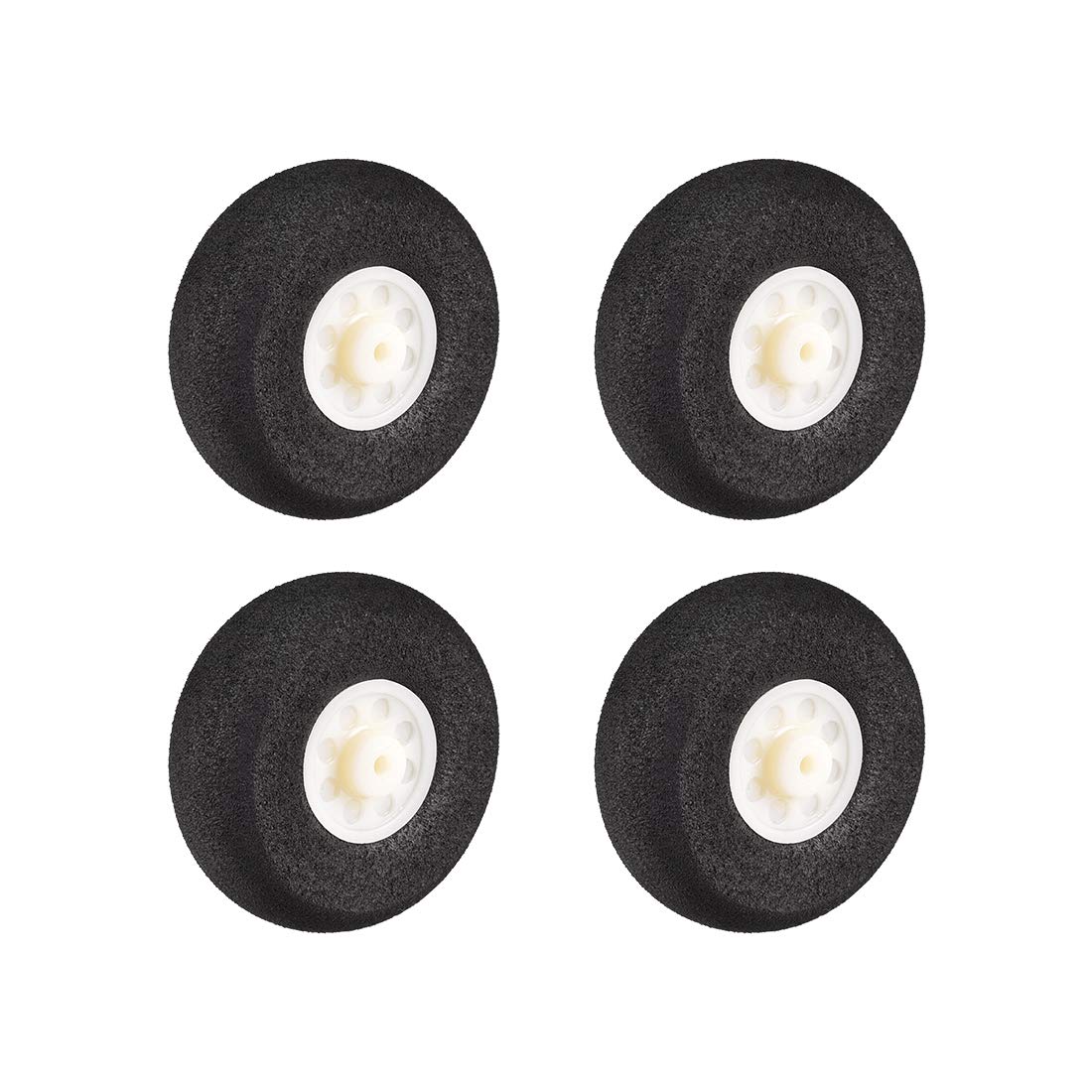 uxcell RC Airplane Wheels - 4PCS RC Airplane Aircraft Sponge Wheels 1.5 Inch x 0.08 Inch