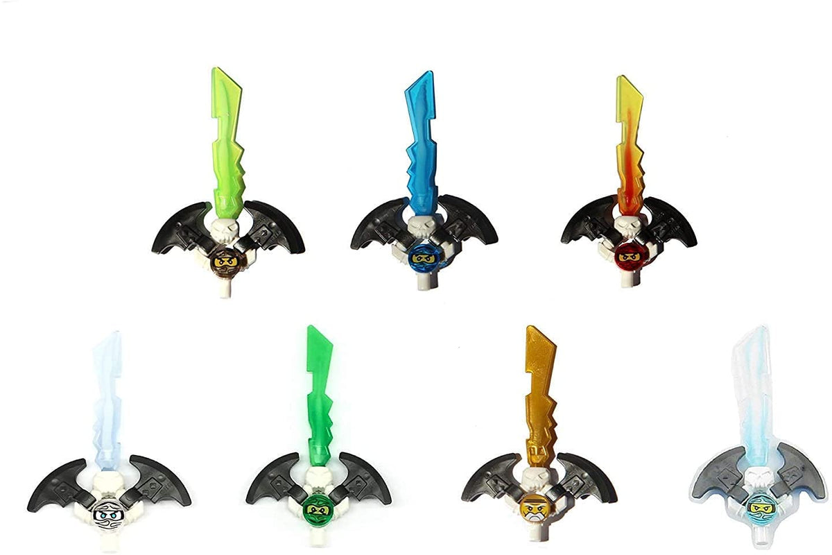 LEGO Ninjago: Complete Lot of 7 Djinn Swords - Wu, Cole, NYA, Jay, Kai, Lloyd & Zane