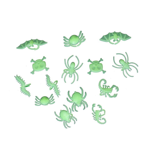 PRETYZOOM 14pcs Halloween Glow Insect Finger Ring Glow in The Dark Bugs and Toys for Halloween Party Favors and Decorations Party Favor